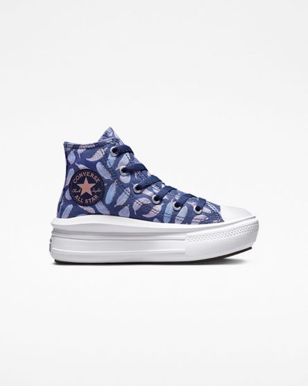 Topanky Na Platforme Converse Chuck Taylor All Star Move Feathers Vysoke Dievcenske Nachový Kráľovská Modrá | SK ZEG5D7